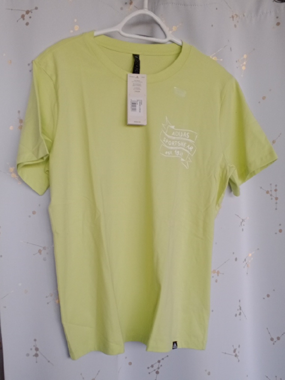 adidas Light Green Tee with Black Logo